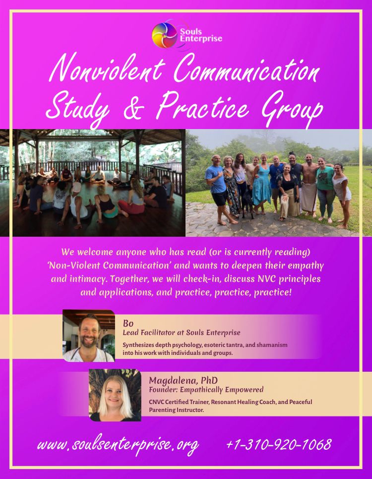 Join us monthly on the second Sunday of the month in Nonviolent Communication Practice Group